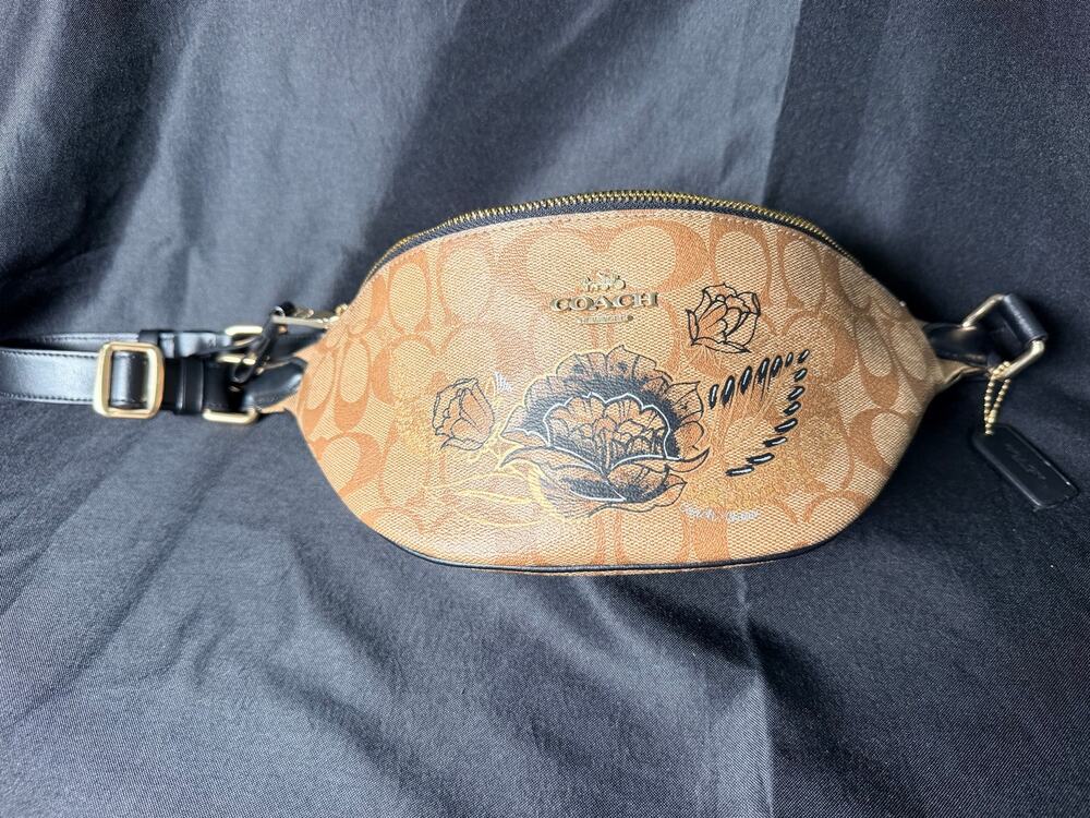 Rare Coach F76661 Belt Bag Signature Canvas Chelsea Champlain Animation (2019)
